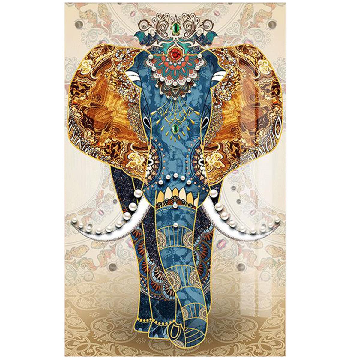Instarry 5D DIY Diamond Painting Kits for Adults Large Size Elephant Rhinestone Cross Stitch Living Room Kitchen Wall Decor Art Set 23.6x43.3 inch