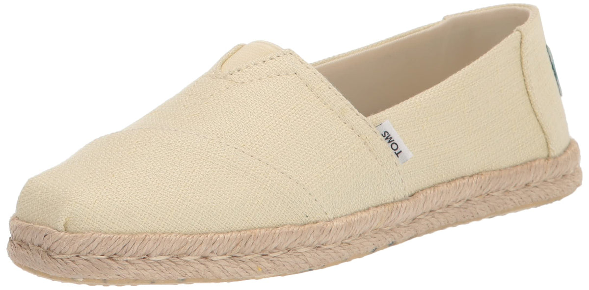 TOMS Women's Alpargata Rope Loafer Flat, Pale Lemon, 9