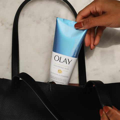 Olay Nourishing & Hydrating Hand and Body Lotion with Hyaluronic Acid, 6 fl oz tube (Pack of 3) (Packaging May Vary)