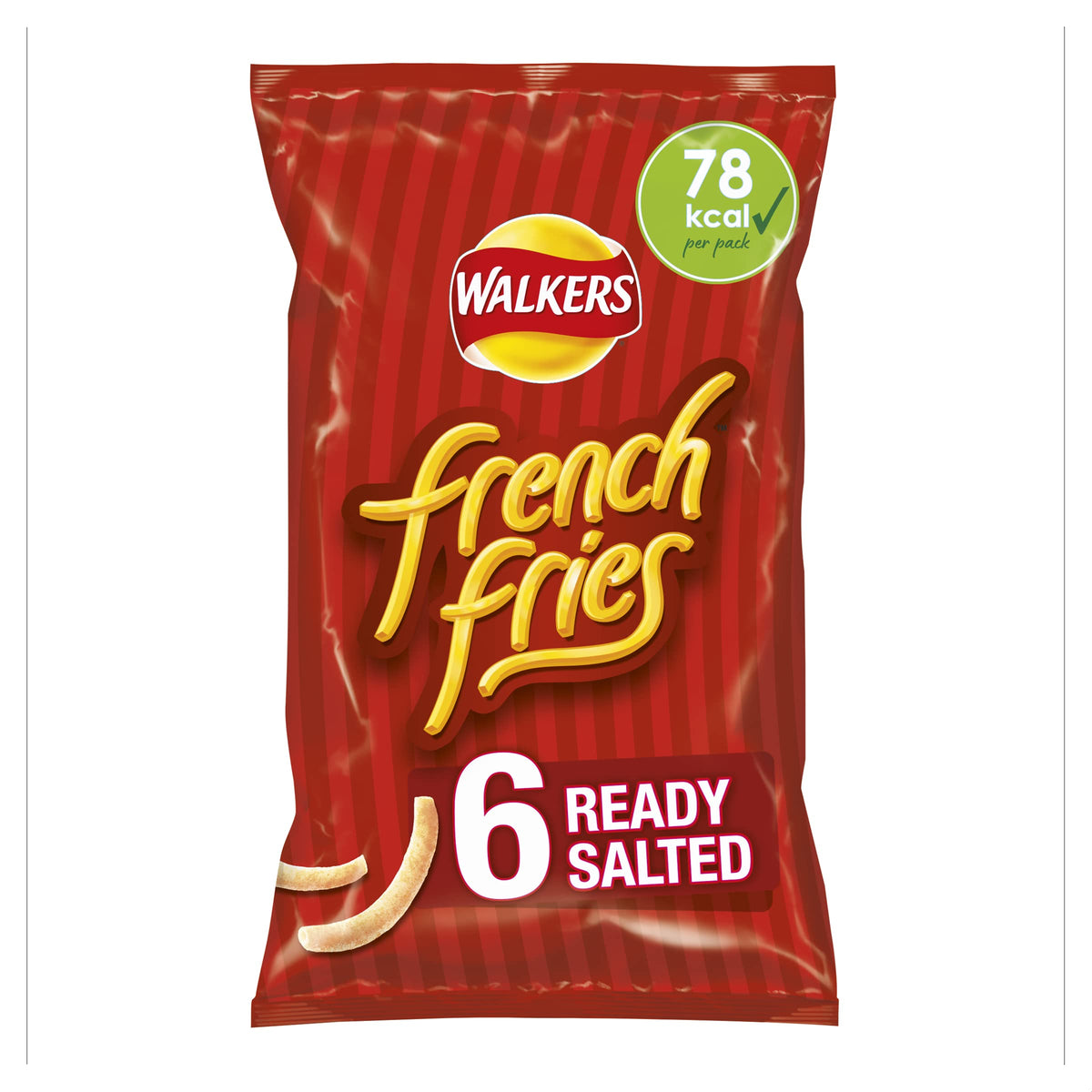 Walkers French Fries Ready Salted Multipack Snacks, 6x18g