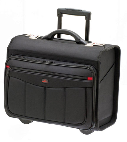 Nylon Trolley Pilot Case Black
