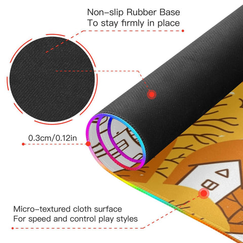 Fall City Landscape Wireless Charging Mouse Pad for Mobile Phone Extra Large Gaming Mousepad with 13 Lighting Modes Mouse Mat for Office Home Gaming MacBook PC Laptop Desk