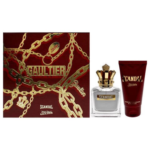 Jean Paul Gaultier Scandal Pour Homme for Men - 2 Pc Gift Set 3.4oz EDT Spray, 2.5oz Shower Gel
