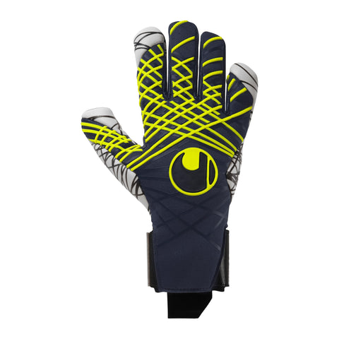 uhlsport Football Goalkeeper Gloves Prediction Ultragrip HN 9, Navy/White/Fluo Yellow