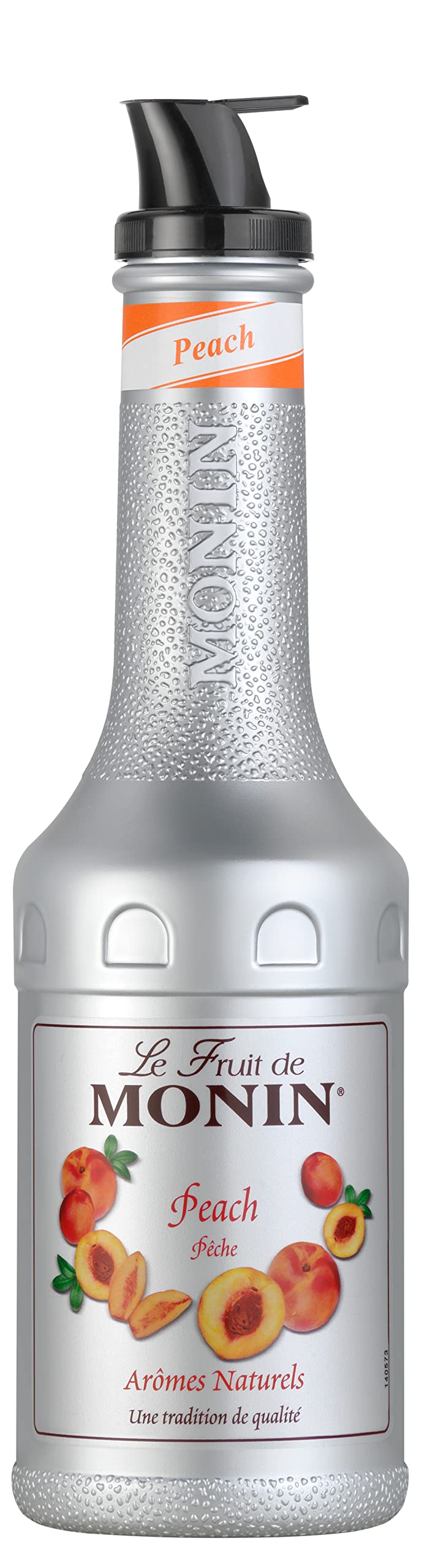 MONIN Peach Fruit Mix Puree 1L for Cocktails, Smoothies and Mocktails. Vegan-Friendly, Allergen-Free, 100% Natural Flavours and Colourings. 2-in-1 Peach Puree and Sugar Syrup Hybrid
