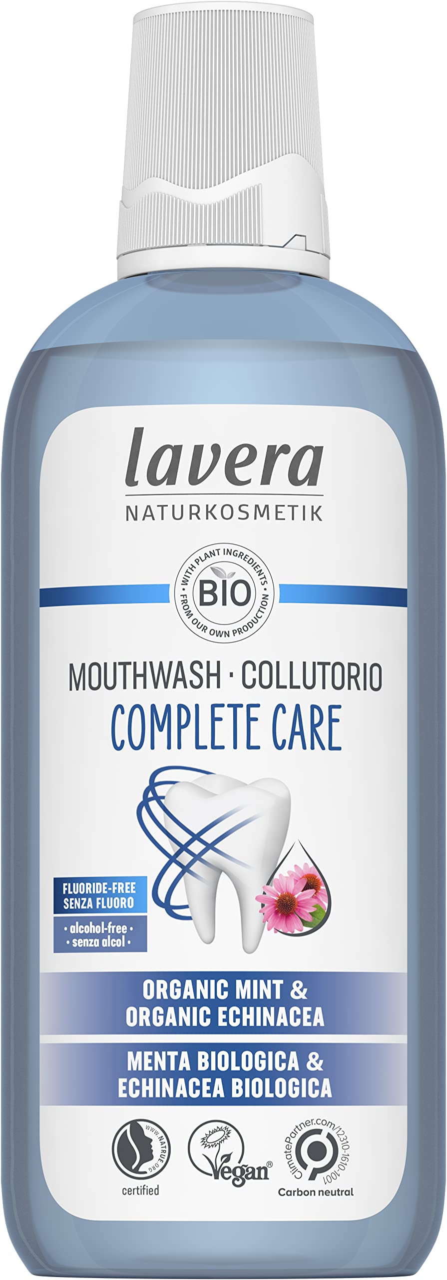 Lavera Organic Complete Care Mouthwash Fluoride Free 13.53 fl oz