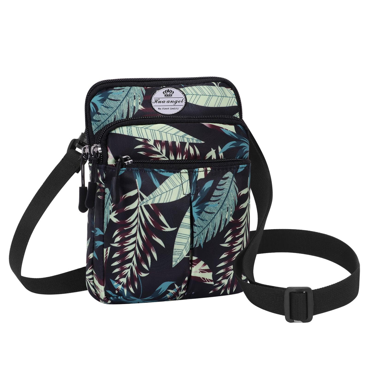 HUA ANGEL Fanny Pack Multifunctional Waist Bag Men Women 3 Zip Compartment Crossbody Bag Cellphone Pouch Belt Bum Bag Fanny Pack Hip Bag with Shoulder Strap for Running Walking Sports Travel