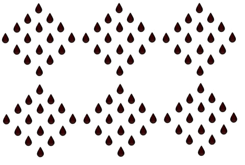 Vama Fashions Tear Drop Small Velvet Tilak Bindi For Women Maroon Bindis for Ladies