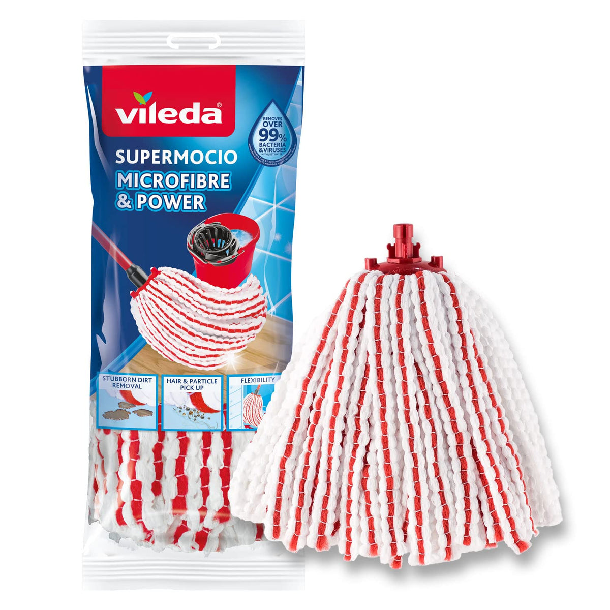 Vileda SuperMocio Microfibre & Power Mop Refill