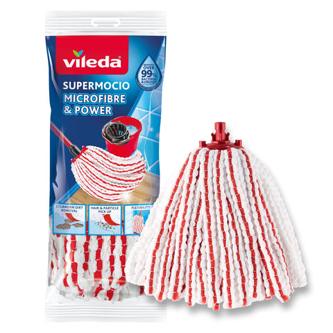 Vileda SuperMocio Microfibre & Power Mop Refill