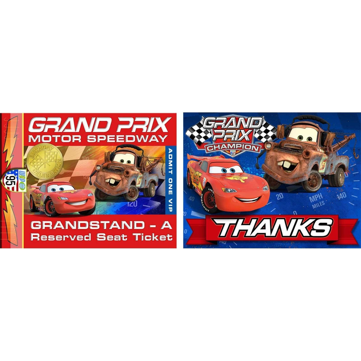 Disney Cars Grand Prix Birthday Table Cover