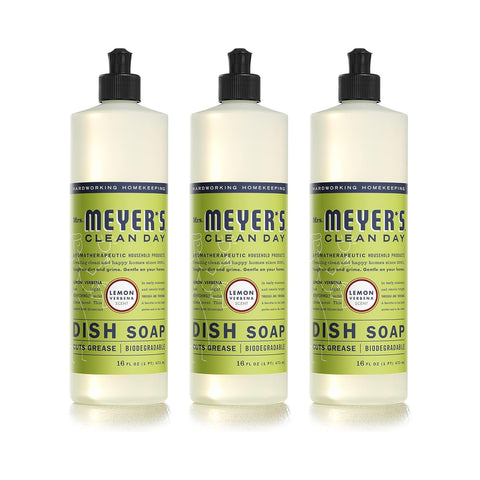 MRS. MEYERâ€™S CLEANDAY Dish Soap Lemon Verbena, 16 Fl. Oz. (Pack of 3)