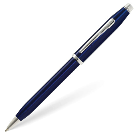 Cross Century II Refillable Ballpoint Pen, Medium Ballpen, Includes Luxury Gift Box - Translucent Blue Lacquer