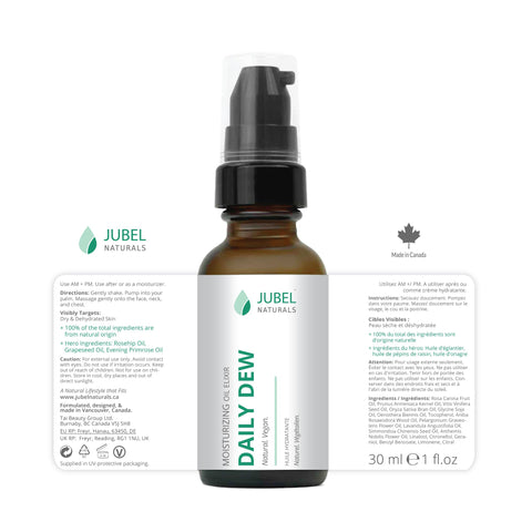 Face Serum, Facial Oil Blend with Rosehip Oil + Vitamin E + Primrose Oil + Grapeseed, Face Moisturizer to Prevent Wrinkles, Hydrate & Soothe Dry Skin, 100% Natural Skin Care, Vegan, 1 fl.oz | 30ml