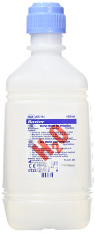 Baxter Healthcare TRF7114 Sterile Irrigation Water, 1 L Capacity, Clear (Pack of 6)
