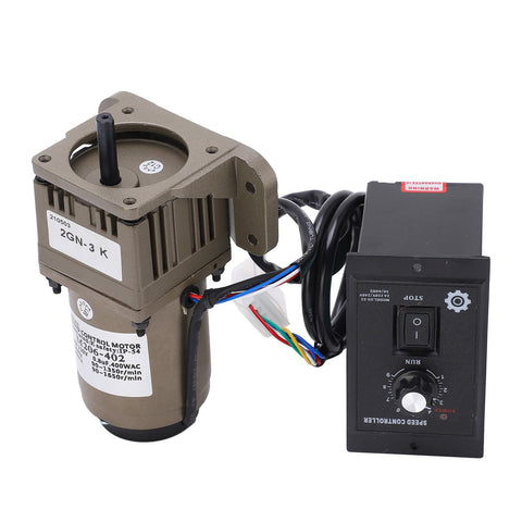 Gear Motor, AC 220V Single Phase Asynchronous Gear Motor Adjustable Deceleration Speed Reduction Motor 6W (20K)