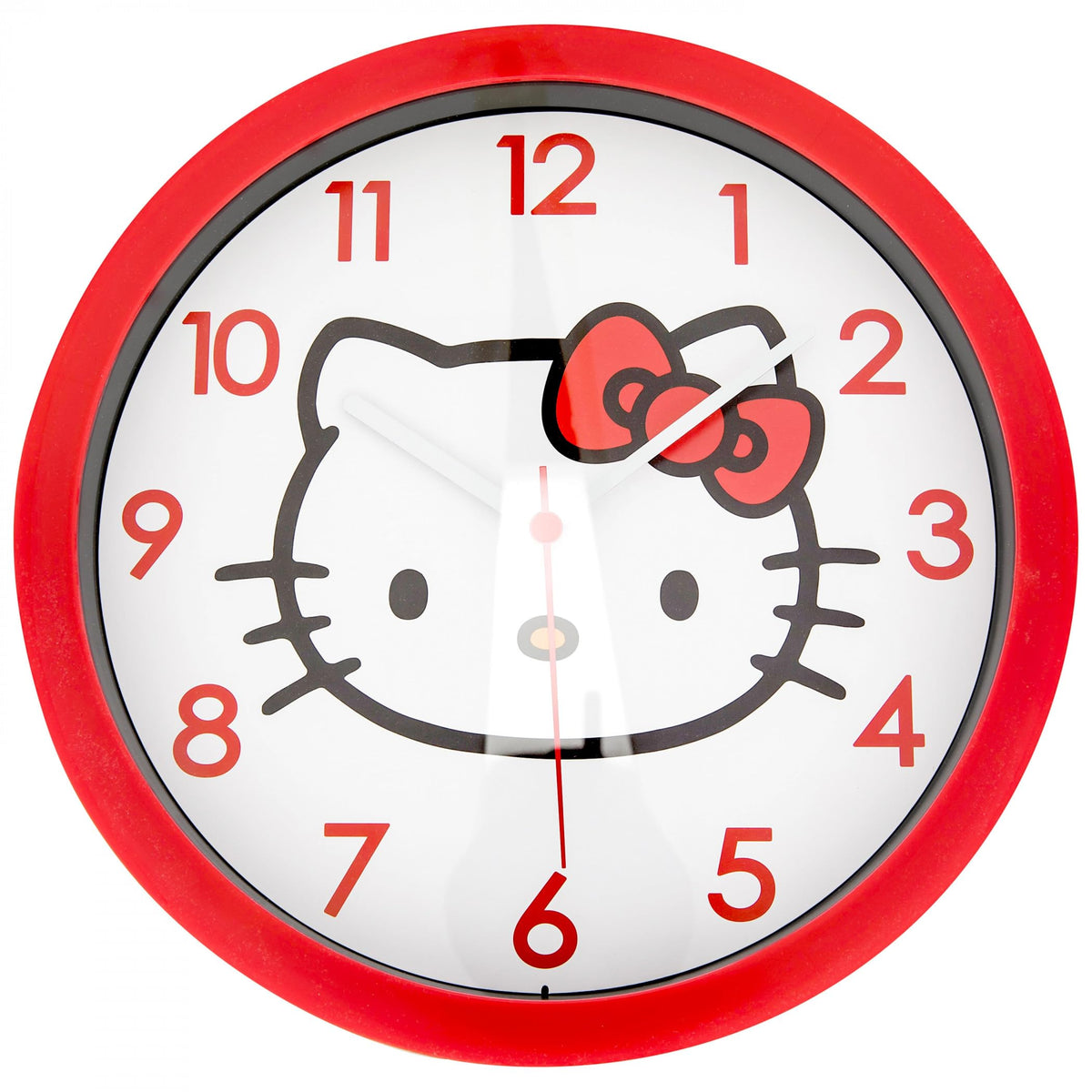 Accutime Hello Kitty Face Red Colorway Wall Clock, HK3057