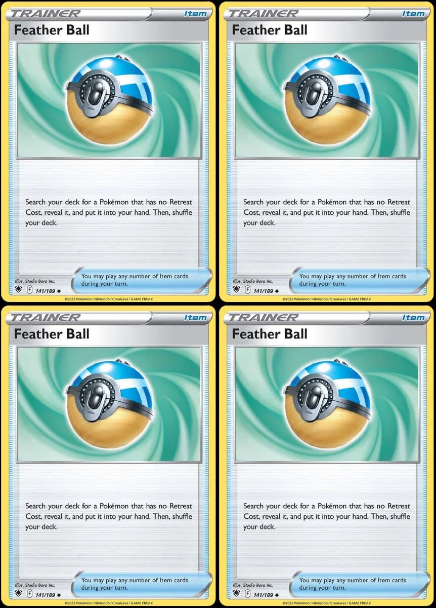 Feather Ball 141/189 - Pokemon Astral Radiance Trainer Card Lot - x4 - Playset