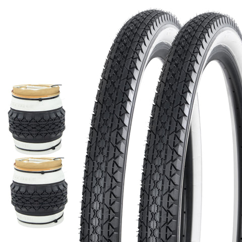 Meghna Pair MTB Tyre 24/26x2.125 Inch,57-559 Pack of 2 Foldable tyre for Mountain Bike/City Bike/Road Bike