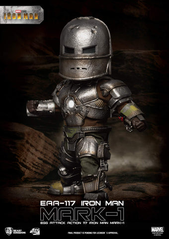 Beast Kingdom Iron Man Mark 1 EAA-117 Egg Attack Action Figure, Multicolor
