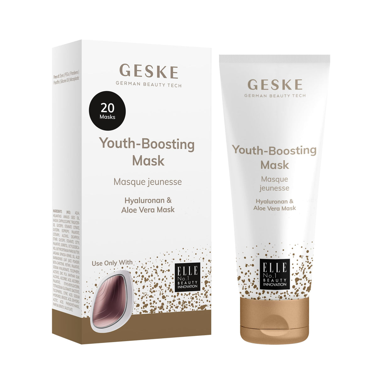 GESKE | Youth-boosting Mask | Simply apply with the GESKE Sonic Warm and Cool Mask | Anti-Aging Masks | Moisturizing face masks for women and men | Vegan formula without animal testing