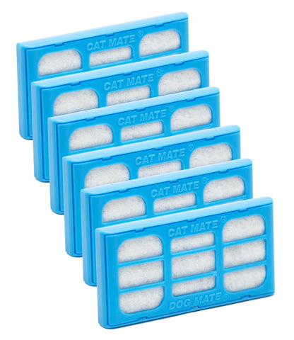 Pet Mate Genuine Filter Cartridges for all Cat Mate and Dog Mate drinking water fountains- 6 pk