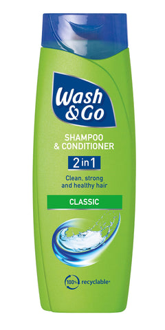 Wash & Go 2-In-1 Classic Shampoo and Conditioner, 400 ml (Pack of 6)