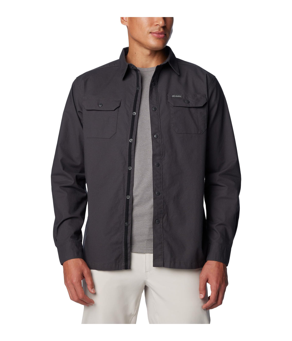Columbia Men's Landroamer Lined Shirt, Shark, Large