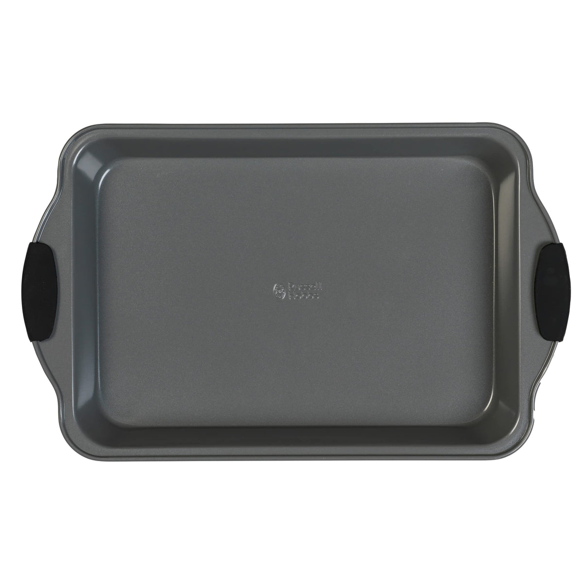 Russell Hobbs RH01969EU Roasting Tin - Non-Stick Oven Tray with Easy Grip Silicone Handles, Deep Baking Pan Roaster, Large Carbon Steel Ovenware, Roast Meat/Potatoes, Pearlised Collection, Grey, 40cm