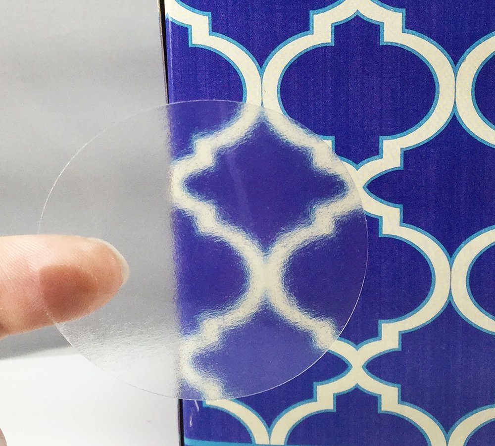 Ultra Clear Retail Wafer Seals for Mailing Packaging 2 Inch Round Circle Dots 500 Adhesive Stickers