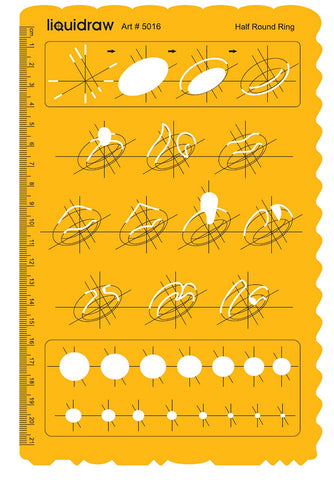 Liquidraw Jewellery Design Templates Stencil Design Settings & Stone Shapes,Orange Transparent