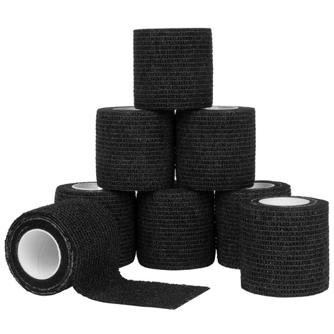 ACWOO Self Adherent Sport Wrap Tape, 8 Rolls 5cm x 4.5m Football Tape Wrap, Cohesive Bandage Sock Wrap, Shin Pad Tape, Goalkeeper Wrist Tape & Football Ankle Tape, Pet & Vet Wrap for Dogs, Horses