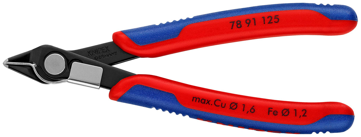 Knipex 78 91 125 Electronics Cutter "Super-Knips" 4,92" with lead catcher