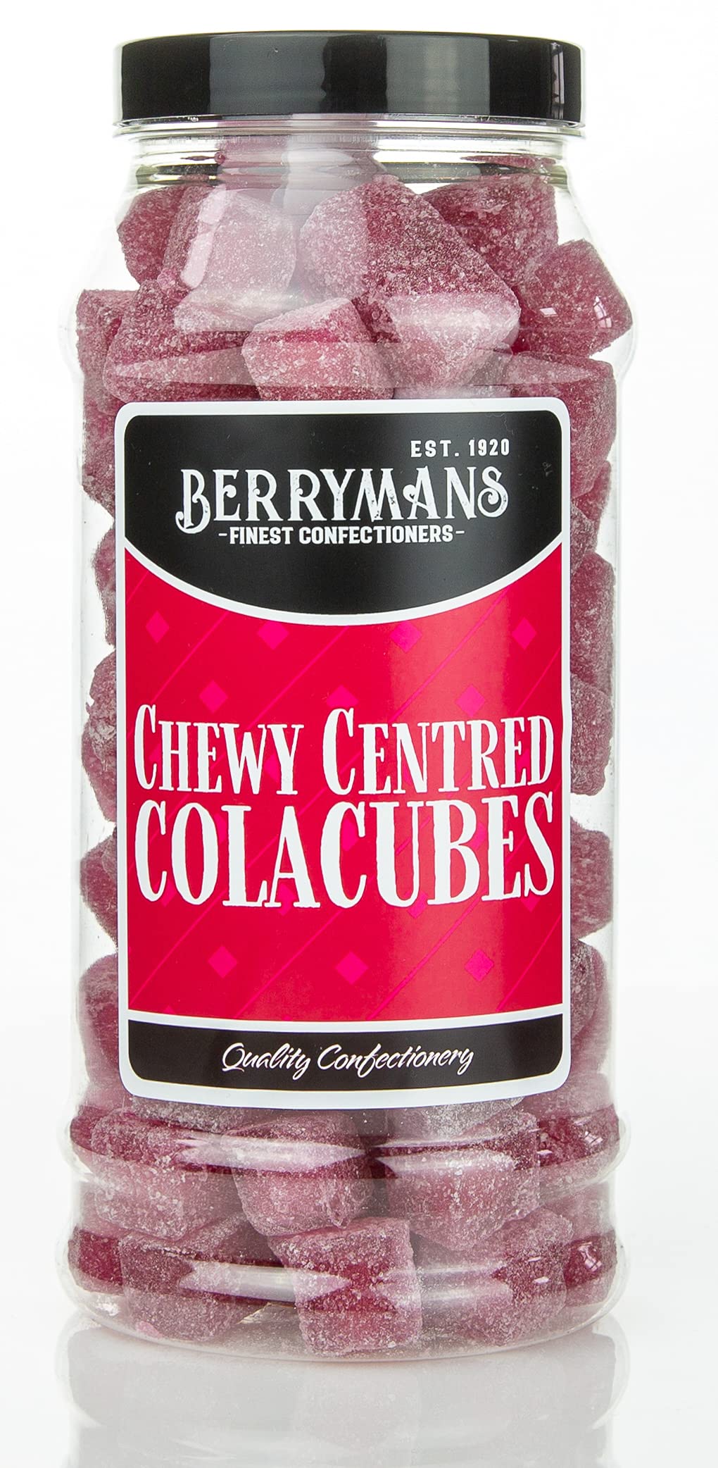 Original Chewy Centred Cola Cubes Boiled Retro Sweets Gift Jar by Berrymans Sweet Shop - Classic Sweets, Traditional Taste.