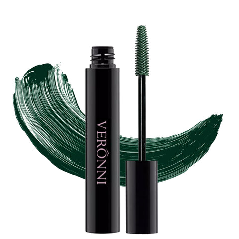 VERONNI Waterproof Mascara,CurlingThick Lengthening Eyelash Mascara,Lifts And Extends Lash Length, Clump Resistant, Non-smudge Eyelash Colorful Extension Curl Mascara Makeup (04-Green)