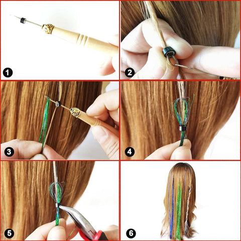 Hair Tinsel Kit (48 Inch,12 Colors, 3000 strands), Fairy Tinsel Hair Extensions with Tools - Glitter Hair Tinsel Kit Heat Resistant Accessories for Girls Women Kids Christmas New Year