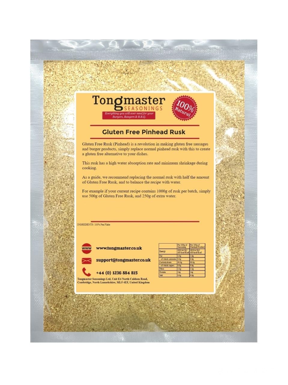 Gluten Free Pinhead Rusk - 500g