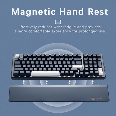 Hexgears E4 Pro Wireless Mechanical Keyboard, RGB Backlit Gaming Keyboard, 2.4G Wireless/Bluetooth/Type-C Wired, Hot Swappable Brown Switches, 99-Key Full Size Keyboard with Wrist Rest