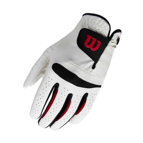 Wilson Men's Golf Glove, Size: XL, Left hand, MLH, White, Feel Plus, WGJA00064XL