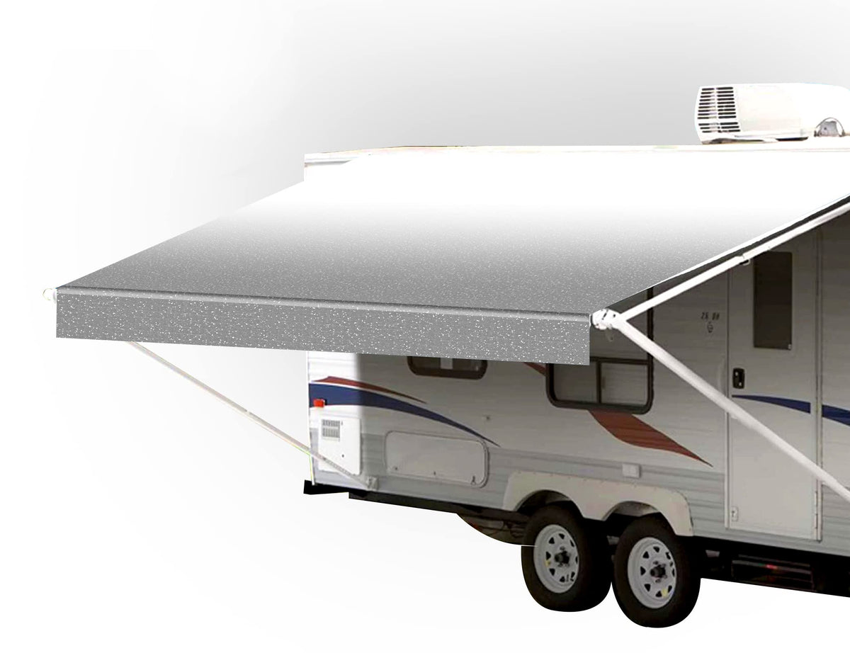 SunWave- RV Awning Fabric Replacement | RV Electric Awning Fabric Replacement | Premium Vinyl RV Canopy | Awning Replacement (20', Grey Fade)
