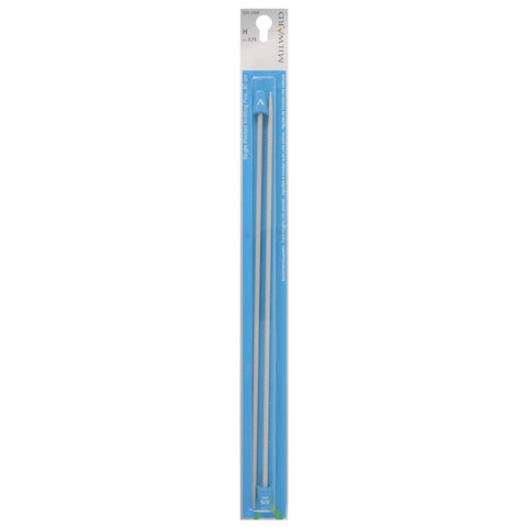 MILWARD Single Point Knitting Needles, 30cm, Silver Grey, 3,75 mm
