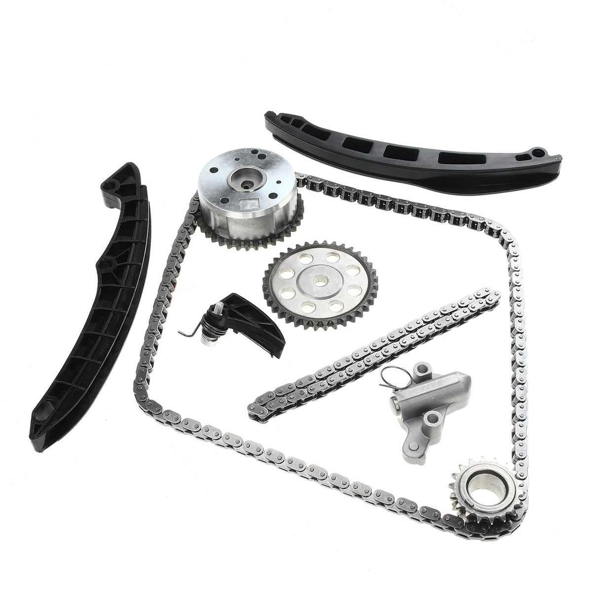 A-Premium Engine Timing Chain Kit W/Tensioner & Sprocket & Guide [DOHC, 4Cyl 1.4L 1.6L] Compatible with Audi A1, A3 & Seat Leon, Ibiza 07-15 & Volkswagen Tiguan 13-16, Polo 06-07