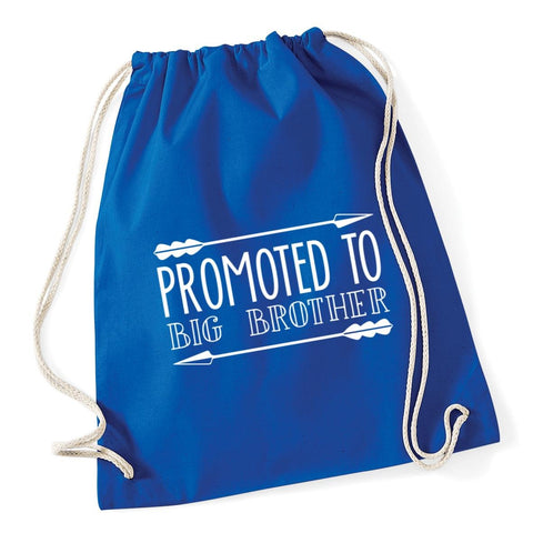Hippowarehouse Promoted To Big Brother Drawstring Cotton School Gym Bag 37cm x 46cm, 12 litres