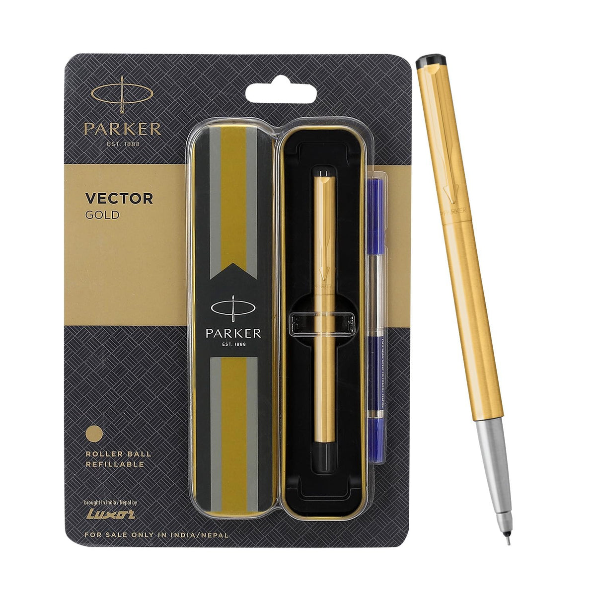 Parker Vector Gold GT Roller Ball Pen (Blue)