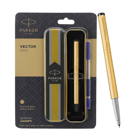 Parker Vector Gold GT Roller Ball Pen (Blue)
