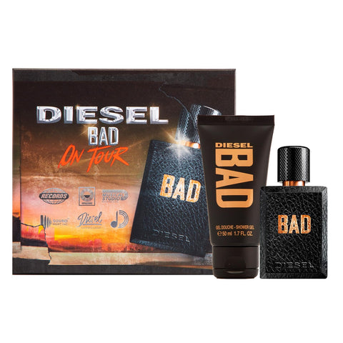 Diesel Bad 2 PC Men's Fragrance Gift Set, Includes 1.1 Fl Oz Eau de Toilette + 1.7 Fl Oz Shower Gel