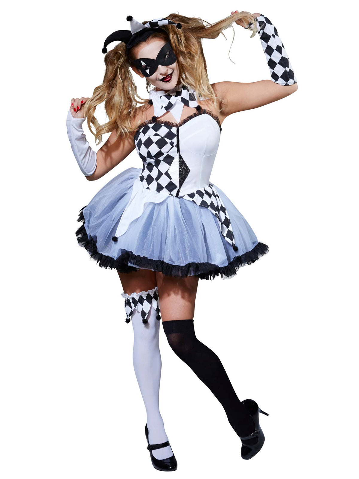 Rubies Official Ladies Jesterlla Halloween Circus, Adult Costume - Small, 8-10 Halloween Halloween