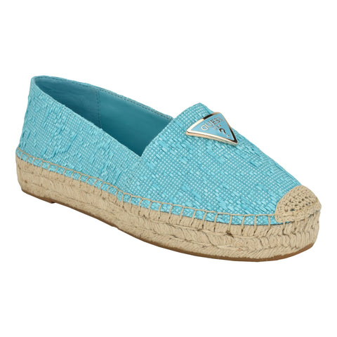GUESS Women's MONES Ballet Flat, Turqoise 450, 9