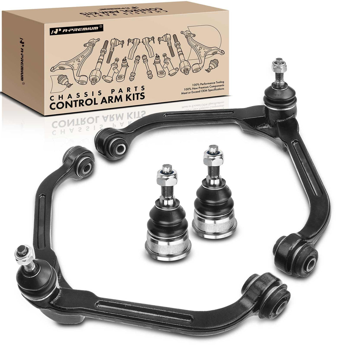 A-Premium 4Pcs Front Suspension Kit, Upper Control Arm & Lower Ball Joint, Compatible with Jeep Liberty 2002 2003 2004