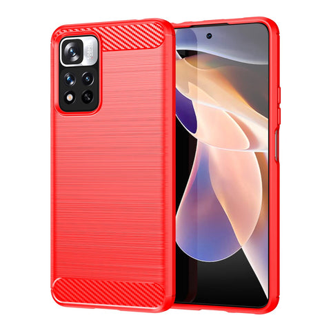TingYR Case for Xiaomi Poco M4 Pro 5G, Ultra Slim Flexible TPU Shock Absorption, Anti-Scratch, Premium Flexible Rubber Cover, Cover for Xiaomi Poco M4 Pro 5G Smartphone.(Red)